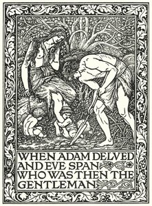 Quand Adam creusait et Ève filait, qui était alors le gentilhomme (gravure) - Edward Coley (after) Burne Jones