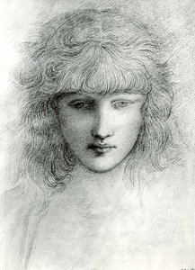 Tête de fille - Edward Coley Burne Jones