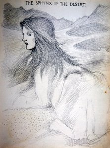 Sphinx du désert - Edward Coley Burne Jones