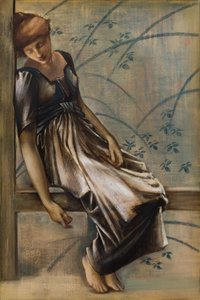 Étude pour la série Briar Rose, La Cour du Jardin - Edward Coley Burne Jones