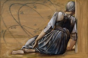 Étude pour la série Briar Rose, La Cour du Jardin - Edward Coley Burne Jones