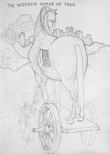 Le cheval de bois de Troie - Edward Coley Burne Jones