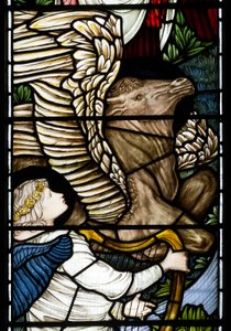 Ange et Taureau (détail), Rivières du Paradis, 1875 - Edward Burne Jones