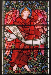 Ange tenant un parchemin, Fenêtre Est - Edward Burne Jones