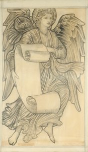 Ange avec parchemin - figure numéro sept, 1880