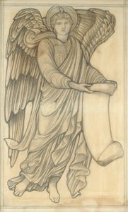 Ange avec parchemin - figure numéro six, 1880 - Edward Burne Jones