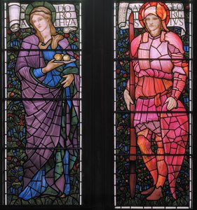 Dorothée et Saint Georges en armure rose, Fenêtre Est - Edward Burne Jones