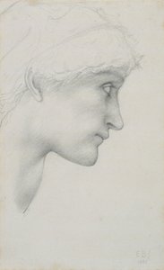 Tête - Edward Coley Burne Jones