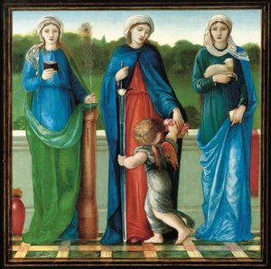 Sainte Barbe, Sainte Dorothée et Sainte Agnès - Edward Burne Jones