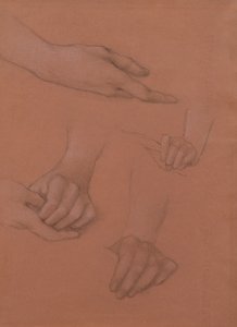 Études de mains pour le portrait de Mary Gaskell - Edward Burne Jones