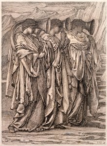 Étude pour "Le Défi dans le désert", vers 1875 - Edward Burne Jones