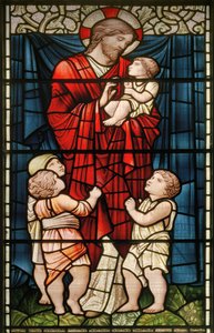 Christ bénissant les enfants - Edward Coley and Dearle Burne Jones