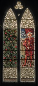 Wilden, All Saints, Morris & Co., Edward Burne-Jones, John Henry Dearle, Feuillage et Josué - Edward Coley and Dearle Burne Jones