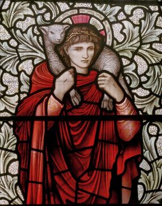 Wilden, All Saints, Morris & Co., Edward Burne-Jones, John Henry Dearle, Le Bon Berger (détail) - Edward Coley and Dearle Burne Jones