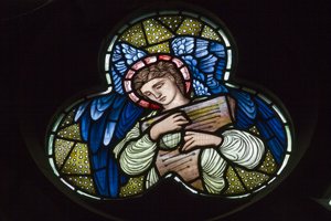 Wilden, Tous les Saints, Morris & Co., Edward Burne-Jones, John Henry Dearle (1859-1932), Anges avec Dulcimer, Musiciens Anges - Edward Coley and Dearle John Henry  Burne Jones