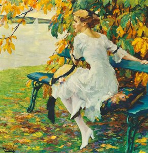 On the Green Bench ; Sur le banc vert