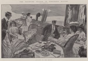 La saison de la plaisance dans les eaux du Nord (litho)