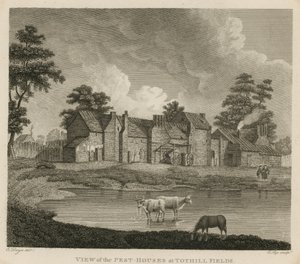 Vue des maisons de peste à Tothill Fields, Londres - Edward Dayes