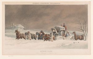 Carrosse coincé dans la neige