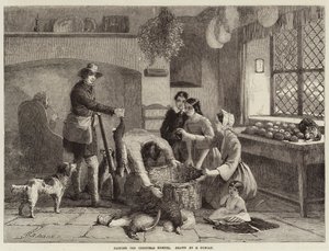 Emballer le panier de Noël - Edward Duncan