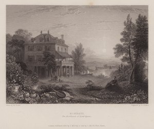 Villa Diodati, résidence de Lord Byron (gravure) - Edward Francis (after) Finden