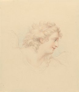 Étude de profil de tête féminine - Edward Francis Burney