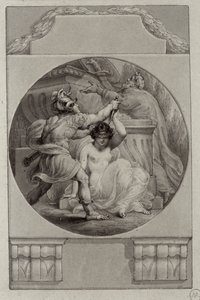 Guerrier sacrifiant une jeune femme - Edward Francis Burney