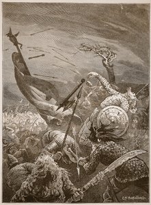 Mort de Harold à la bataille de Hastings, illustration de 