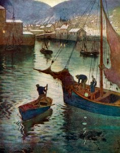 Le port, Polperro, Cornouailles, 1924-1926 - Edward Frederick Ertz