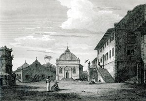 Maison du gouvernement à Malacca, gravée par George Cooke - Edward Hawke Locker