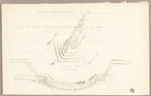 Vue aérienne du projet de monument - Edward Henry Corbould