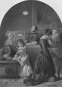 Culte familial, vers 1870 - Edward Henry Corbould