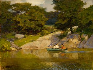 Promenade en bateau à Central Park, vers 1900-05