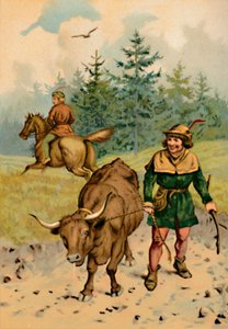 Hans et sa vache, 1901 - Edward Henry Wehnert