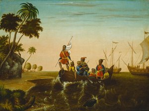 Le débarquement de Colomb - Edward Hicks