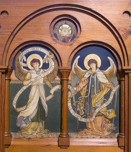 Garstang, St Thomas, Shrigley & Hunt (1873-1982), Edward Holmes Jewitt (1849-1929), Ange Reredos, vers 1877