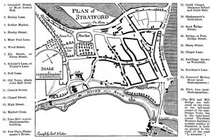 Carte de Stratford-upon-Avon, Warwickshire, 1759 1885