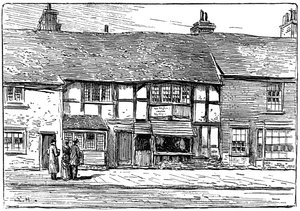 Lieu de naissance de Shakespeare avant restauration, Stratford-upon-Avon, Warwickshire