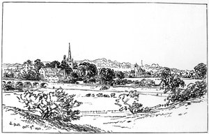 Stratford-upon-Avon, Warwickshire, vu du sud-est, 1885 - Edward Hull