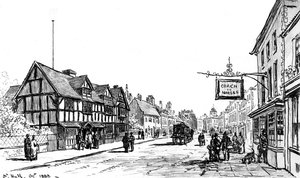 Lieu de naissance de Shakespeare, Stratford-upon-Avon, Warwickshire, 1885