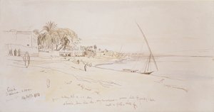 Esneh, Égypte, 1854 - Edward Lear