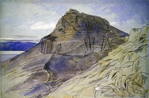 Masada sur la mer Morte - Edward Lear