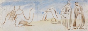 Études sur les chameaux et les hommes égyptiens - Edward Lear