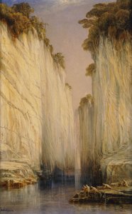 Les Roches de Marbre - Nerbudda Jubbulpore, 1882 - Edward Lear