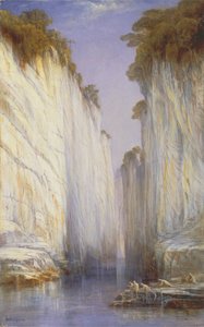Les rochers de marbre — Nerbudda Jubbolpore - Edward Lear