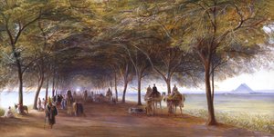 La route vers les pyramides de Gizeh, vers 1873 - Edward Lear