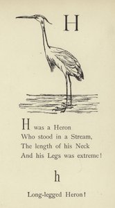 La lettre H - Edward Lear