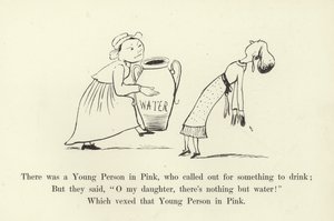 Il y avait une jeune personne en rose, qui appelait pour quelque chose à boire - Edward Lear