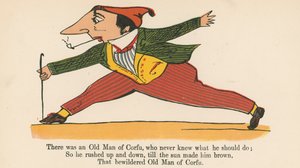 Il y avait un vieil homme de Corfou, qui ne savait jamais quoi faire, de 
