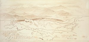 Vue des montagnes au-dessus de Phonia - Edward Lear